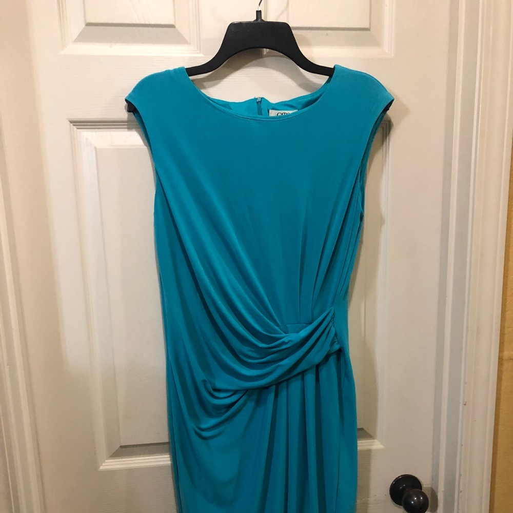Teal fitted dress